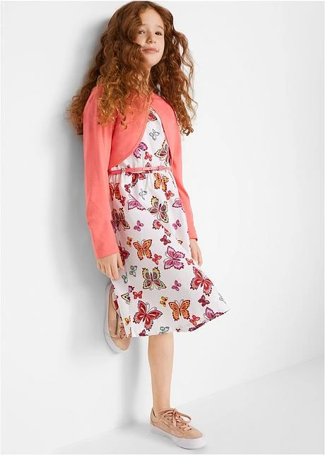 Robe Fille + Ceinture + Boléro Fille (Ens. 3 Pces.) 4 Robe Fille + Ceinture + Boléro Fille (Ens. 3 Pces.) - Afbeelding 2