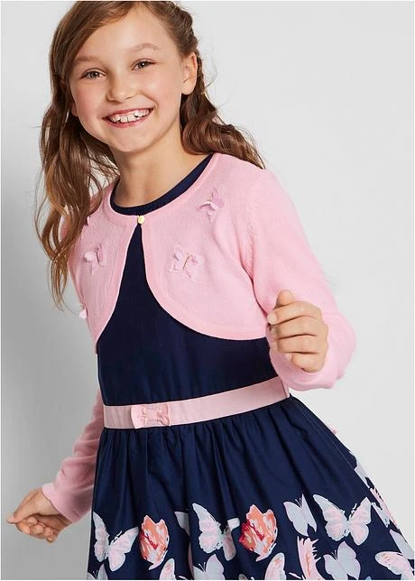 Boléro Fille En Maille Avec Applications Papillon 4 Boléro Fille En Maille Avec Applications Papillon - Afbeelding 2