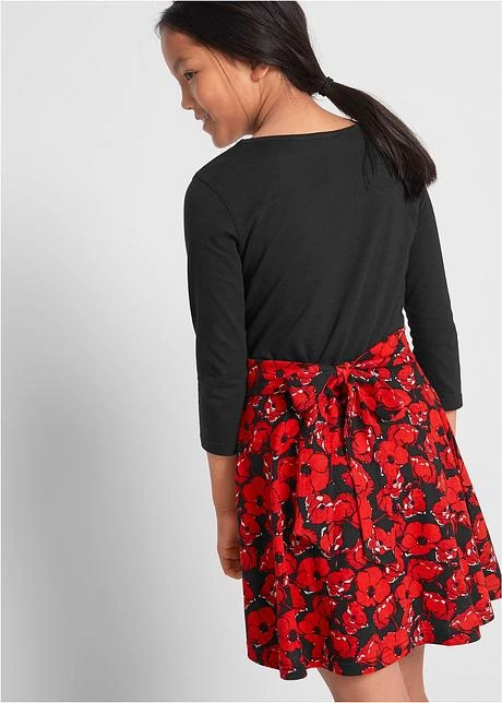 Robe Fille En Jersey De Coton, Manches 3/4 5 Robe Fille En Jersey De Coton, Manches 3/4 - Afbeelding 3