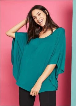 T-shirt En Viscose à Manches Chauve-souris Et Col Rond -Venus Mode Winkel 19354461 7HgS04lp