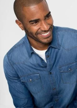 Chemise En Jean Slim Fit, Manches Longues -Venus Mode Winkel 19358644 6DE5sN36