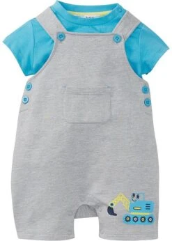 T-shirt Bébé + Salopette Sweat (Ens. 2 Pces.) Coton