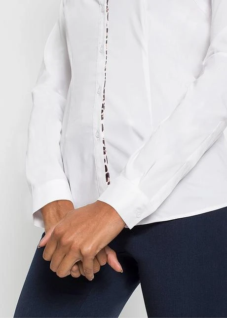 Chemisier à Empiècement Satin Léopard 8 Chemisier à Empiècement Satin Léopard - Afbeelding 6