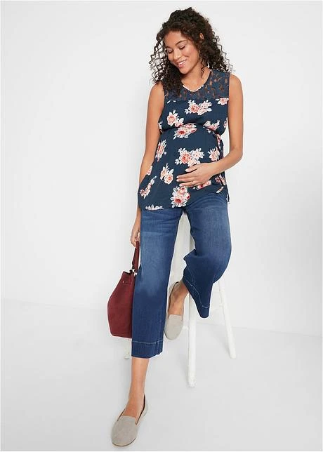 Blouse De Grossesse En Viscose Avec Dentelle 6 Blouse De Grossesse En Viscose Avec Dentelle - Afbeelding 4