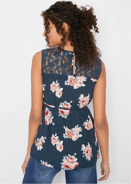 Blouse De Grossesse En Viscose Avec Dentelle 5 Blouse De Grossesse En Viscose Avec Dentelle - Afbeelding 3