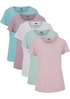 Lot De 5 Tee-shirts Col Rond, Manches Courtes 26 Lot De 5 Tee-shirts Col Rond, Manches Courtes -Venus Mode Winkel 20029684 HQGHNulg