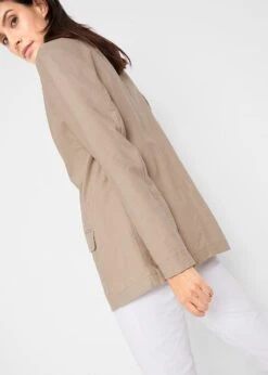 Blazer Long En Lin Majoritaire, Loose Fit -Venus Mode Winkel 20060964 ci0cL6xc