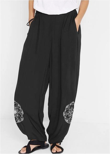 Pantalon Extra Large à Imprimé Latéral Avec Taille Confortable 4 Pantalon Extra Large à Imprimé Latéral Avec Taille Confortable - Afbeelding 2