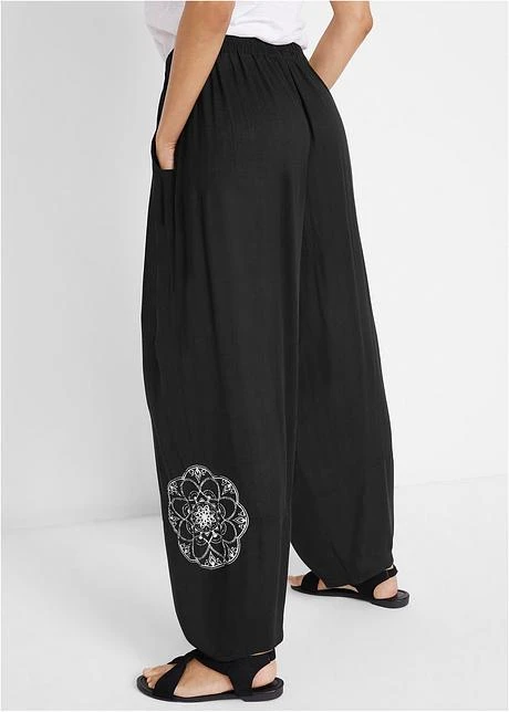 Pantalon Extra Large à Imprimé Latéral Avec Taille Confortable 5 Pantalon Extra Large à Imprimé Latéral Avec Taille Confortable - Afbeelding 3