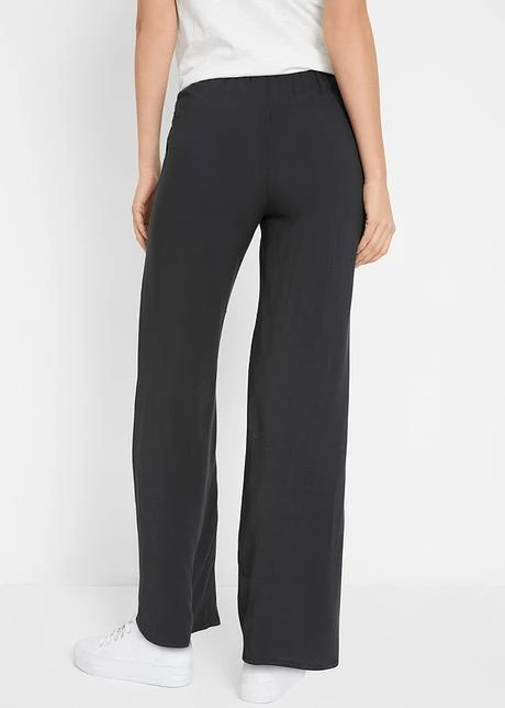 Pantalon à Enfiler Avec Tour De Taille élastique Et Jambes Larges En Viscose 5 Pantalon à Enfiler Avec Tour De Taille élastique Et Jambes Larges En Viscose - Afbeelding 3