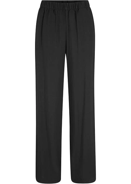 Pantalon à Enfiler Avec Tour De Taille élastique Et Jambes Larges En Viscose 3 Pantalon à Enfiler Avec Tour De Taille élastique Et Jambes Larges En Viscose