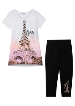 T-shirt + Legging 3/4 (ens. 2 Pces) Fille Avec Coton -Venus Mode Winkel 20076491 thmWovcg