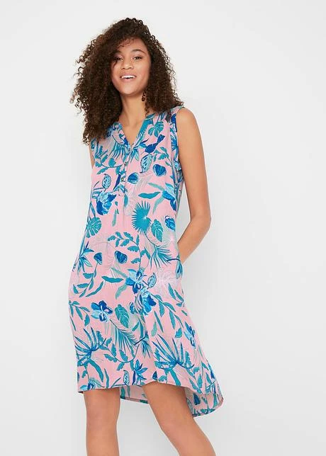 Robe Blouse Froissée Avec Patte De Boutonnage, Longueur Genou 4 Robe Blouse Froissée Avec Patte De Boutonnage, Longueur Genou - Afbeelding 2