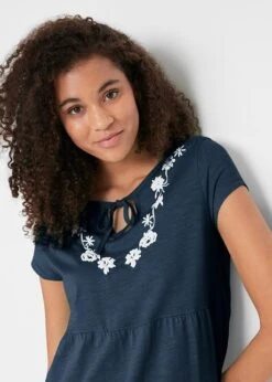 Robe-tunique En Coton, Manches Courtes -Venus Mode Winkel 20080930 ZQGKMKhR