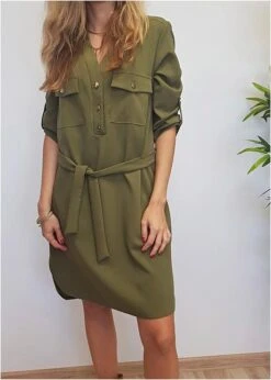 Robe-chemise Manches 3/4 -Venus Mode Winkel 20098754 KISomxnE