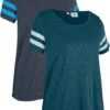 Lot De 2 T-shirts De Sport Décontractés, Manches Courtes 2 Lot De 2 T-shirts De Sport Décontractés, Manches Courtes -Venus Mode Winkel 20106179 SwFJm8Tn