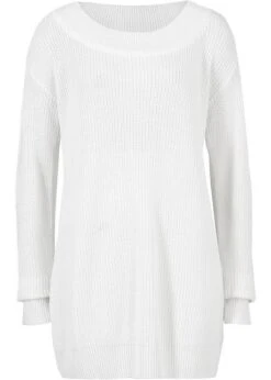 Pull En Maille Côtelée à Encolure Bateau -Venus Mode Winkel 20134020 lpr9tRJb