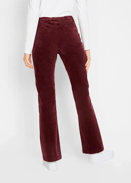 Pantalon Flare En Velours Côtelé Extensible Avec Taille Haute Confortable 5 Pantalon Flare En Velours Côtelé Extensible Avec Taille Haute Confortable - Afbeelding 3