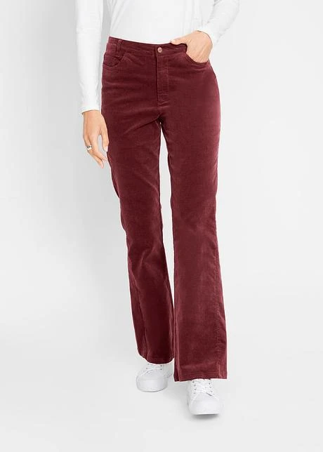 Pantalon Flare En Velours Côtelé Extensible Avec Taille Haute Confortable 4 Pantalon Flare En Velours Côtelé Extensible Avec Taille Haute Confortable - Afbeelding 2