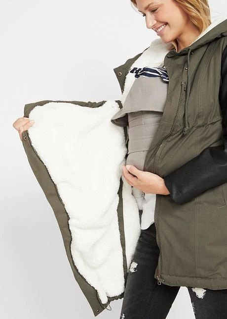 Veste De Grossesse Et De Portage Avec Doublure En Maille Peluche 9 Veste De Grossesse Et De Portage Avec Doublure En Maille Peluche - Afbeelding 7