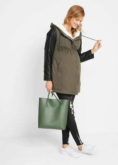 Veste De Grossesse Et De Portage Avec Doublure En Maille Peluche 6 Veste De Grossesse Et De Portage Avec Doublure En Maille Peluche - Afbeelding 4