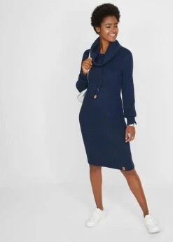 Robe En Maille à Col Châle -Venus Mode Winkel 20152764 AItSOfT9