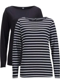 Lot De 2 T-shirts Manches Longues à Encolure Bateau -Venus Mode Winkel 20166214 EERz21u2