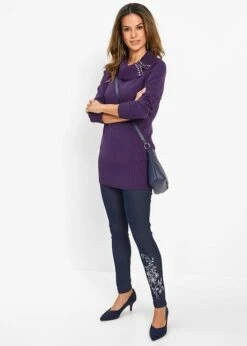 Jegging Avec Imprimé Floral Et Strass -Venus Mode Winkel 20169836 SOmVmJXd