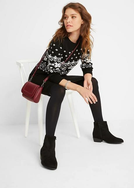 Robe En Maille évasée à Motif Norvégien 6 Robe En Maille évasée à Motif Norvégien - Afbeelding 4