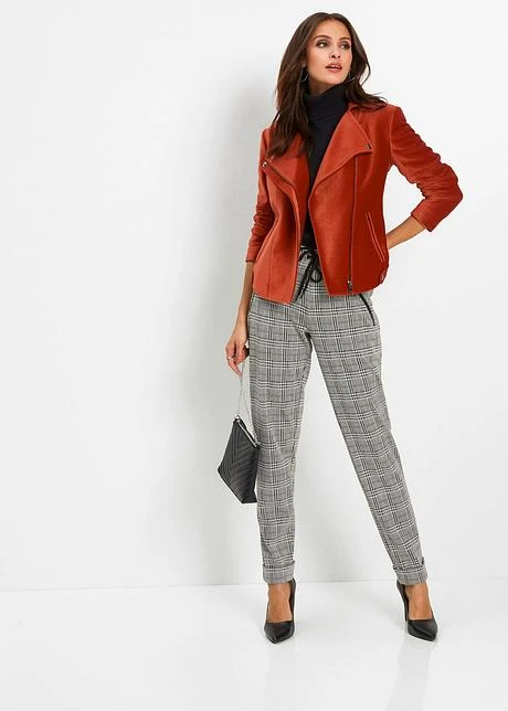 Pantalon Taille Extensible à Carreaux Prince De Galles 6 Pantalon Taille Extensible à Carreaux Prince De Galles - Afbeelding 4