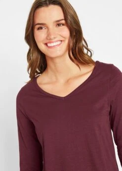 T-shirt Long En Coton Coupe Trapèze -Venus Mode Winkel 20176302 L8pG37Ja