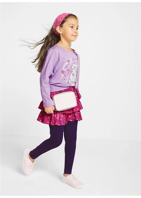 T-shirt, Jupe, Legging, Bandeau De Cheveux (Ens. 4 Pces.) Fille 6 T-shirt, Jupe, Legging, Bandeau De Cheveux (Ens. 4 Pces.) Fille - Afbeelding 4