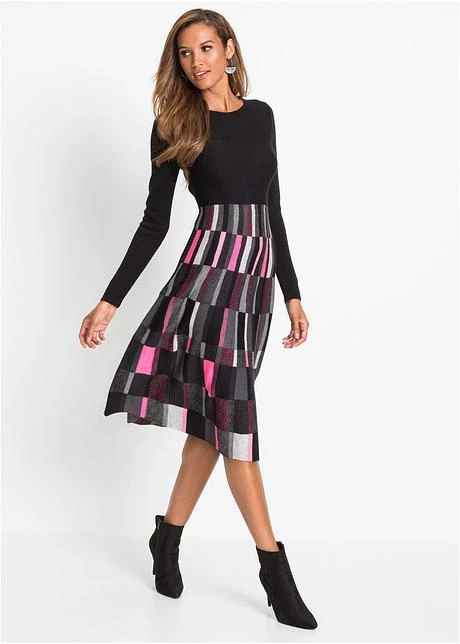 Robe En Maille à Carreaux 6 Robe En Maille à Carreaux - Afbeelding 4