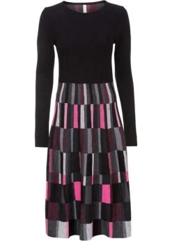 Robe En Maille à Carreaux