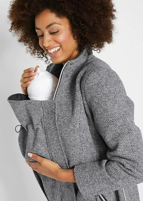 Manteau Court De Grossesse/de Portage En Imitation Laine 9 Manteau Court De Grossesse/de Portage En Imitation Laine - Afbeelding 7