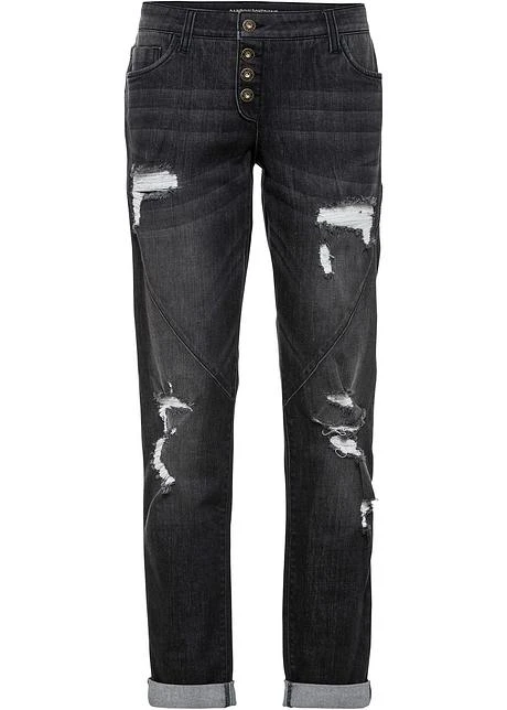 Rainbow Jean Boyfriend Destroyed Avec Polyester Recyclé 11 Rainbow Jean Boyfriend Destroyed Avec Polyester Recyclé - Afbeelding 9
