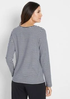 T-shirt Manches Longues à Encolure Ronde, Rayé -Venus Mode Winkel 20260155 pV7d5jMw