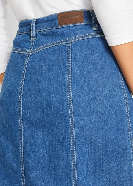 Jupe En Jean Confort-stretch, Longueur Midi 8 Jupe En Jean Confort-stretch, Longueur Midi - Afbeelding 6