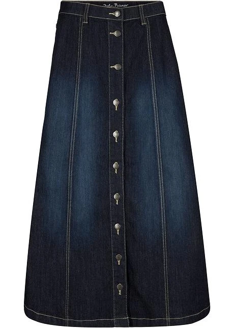 Jupe En Jean Confort-stretch, Longueur Midi 9 Jupe En Jean Confort-stretch, Longueur Midi - Afbeelding 7