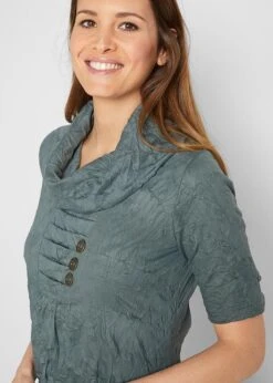 T-shirt Tunique Froissé Avec Manches Mi-longues -Venus Mode Winkel 20269583 3zPhw6Wg