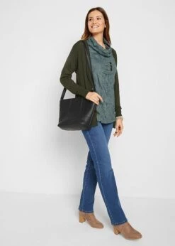 T-shirt Tunique Froissé Avec Manches Mi-longues -Venus Mode Winkel 20269590 9VyxCxRb