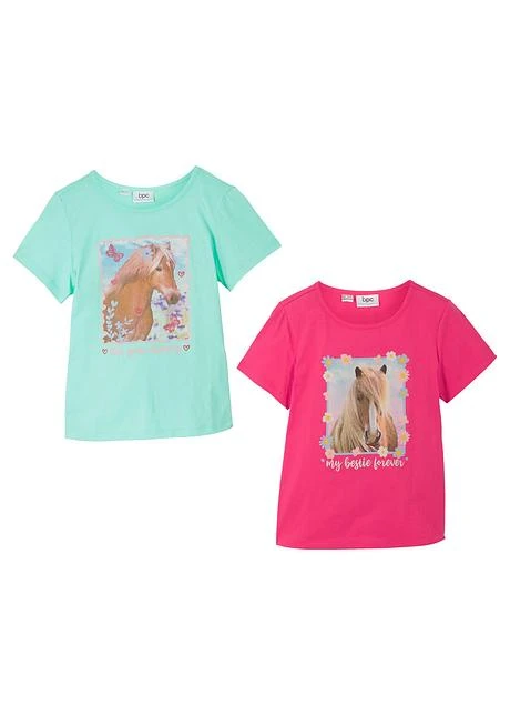 Lot De 2 T-shirts Fille En Coton 8 Lot De 2 T-shirts Fille En Coton - Afbeelding 6