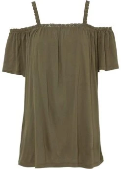 Rainbow T-shirt à épaules Dénudées Avec Galon En Dentelle -Venus Mode Winkel 20306161 NBn59YMg