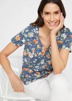 T-shirt En Coton Avec Imprimé, Manches Courtes -Venus Mode Winkel 20306879 fwFtQH9p