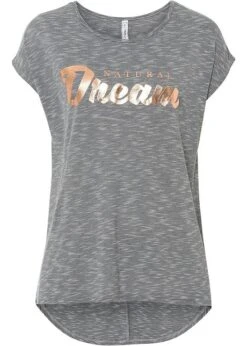 Rainbow T-shirt Long Avec Inscription En Relief -Venus Mode Winkel 21015949 2Pu9hJmp