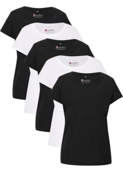 Lot De 5 Tee-shirts Col Rond, Manches Courtes 31 Lot De 5 Tee-shirts Col Rond, Manches Courtes -Venus Mode Winkel 21020060 938SbFSF