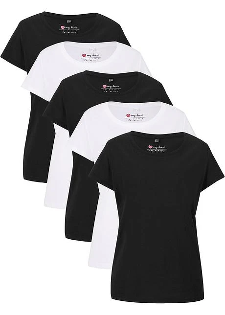 Lot De 5 Tee-shirts Col Rond, Manches Courtes 16 Lot De 5 Tee-shirts Col Rond, Manches Courtes - Afbeelding 14