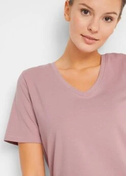 Lot De 2 T-shirts Longs Basiques Col V Et Manches Courtes 15 Lot De 2 T-shirts Longs Basiques Col V Et Manches Courtes -Venus Mode Winkel 21028321 BlDVW3QC