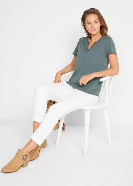 T-shirt à Décolleté Décoratif 6 T-shirt à Décolleté Décoratif - Afbeelding 4