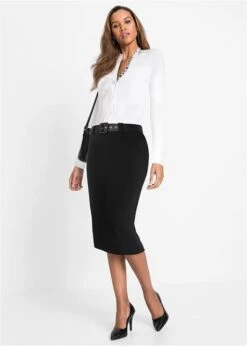 Jupe Crayon Avec Ceinture En Satin -Venus Mode Winkel 21034650 gtFbzbiU